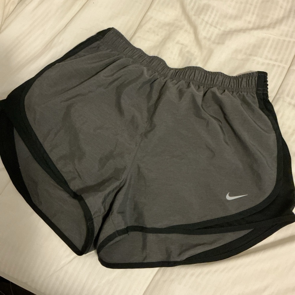 Nike Women's Charcoal and Black Athletic Shorts